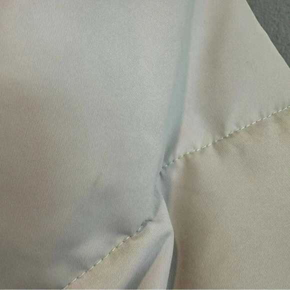 A&F Mens Ultra Collection Puffer Nylon Jacket Ivory Water Wind Resistant M - Picture 11 of 12